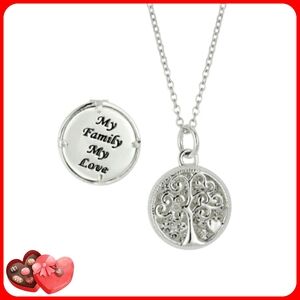 Unwritten Family Tree Pendant Necklace for Valentine's Day